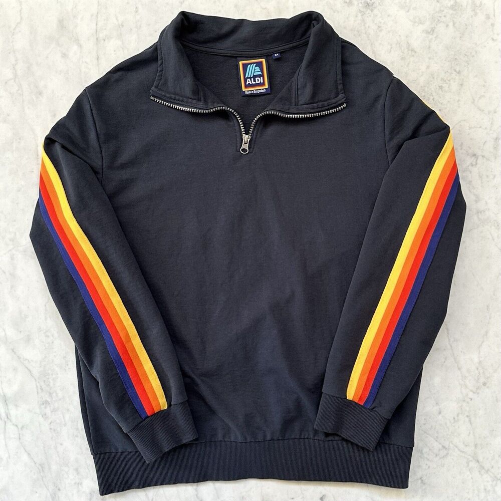 Aldi Gear Pullover ¼ Zip Sweatshirt 2023 Capsule Collection Adult Medium Navy